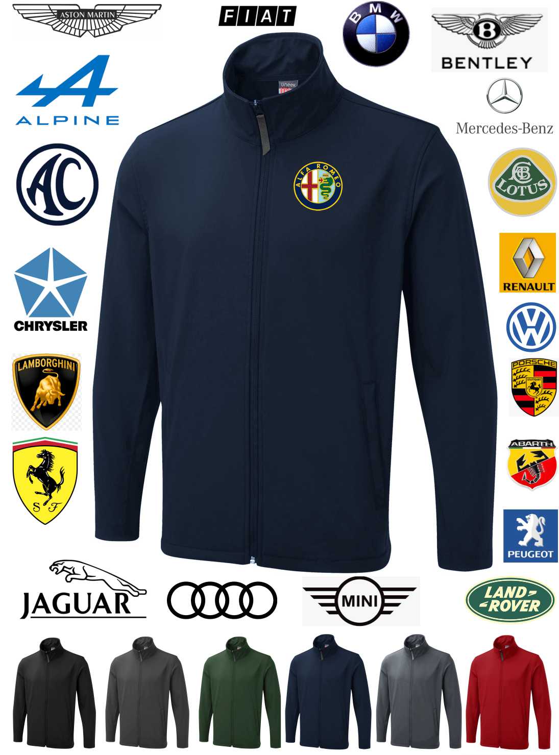 UX Softshell Jacket embroidered with Car Manufacturers logo UX Softshell Jacket embroidered with Car Manufacturers logo
